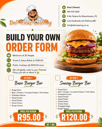 Cover of the Deli-icious! build your own order form PDF