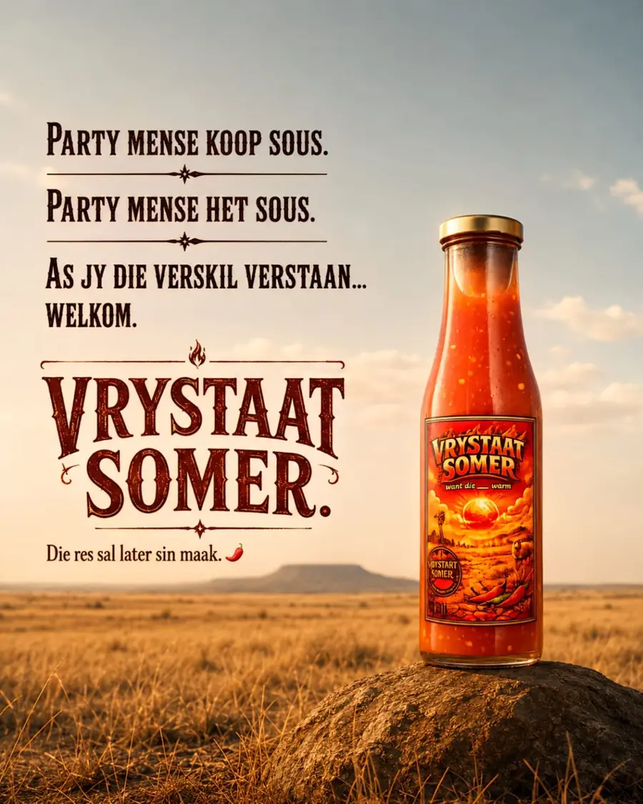Vrystaat Somer bottel op 'n klip in die goue veld