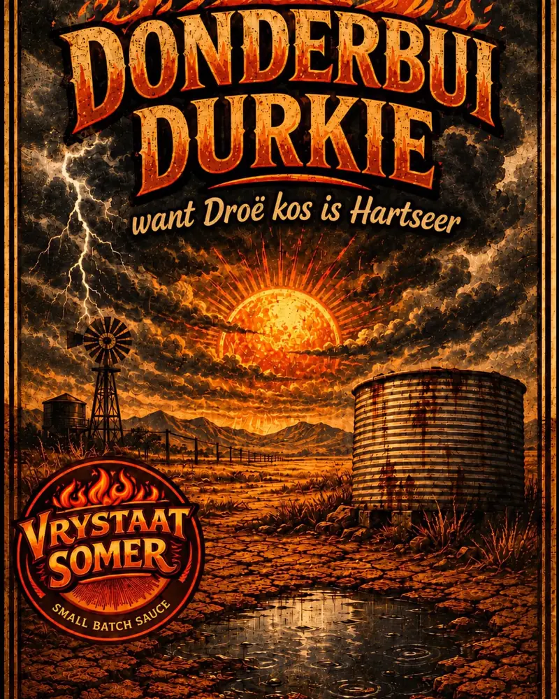 Donderbui Durkie etiket-kuns
