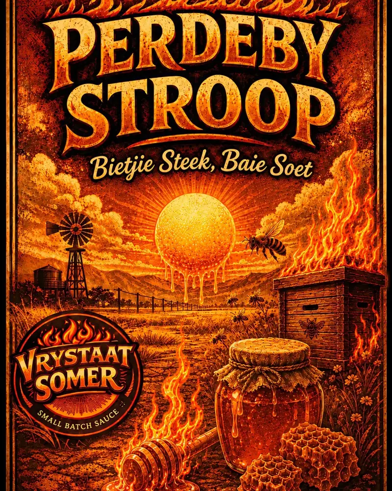 Perdeby Stroop etiket-kuns